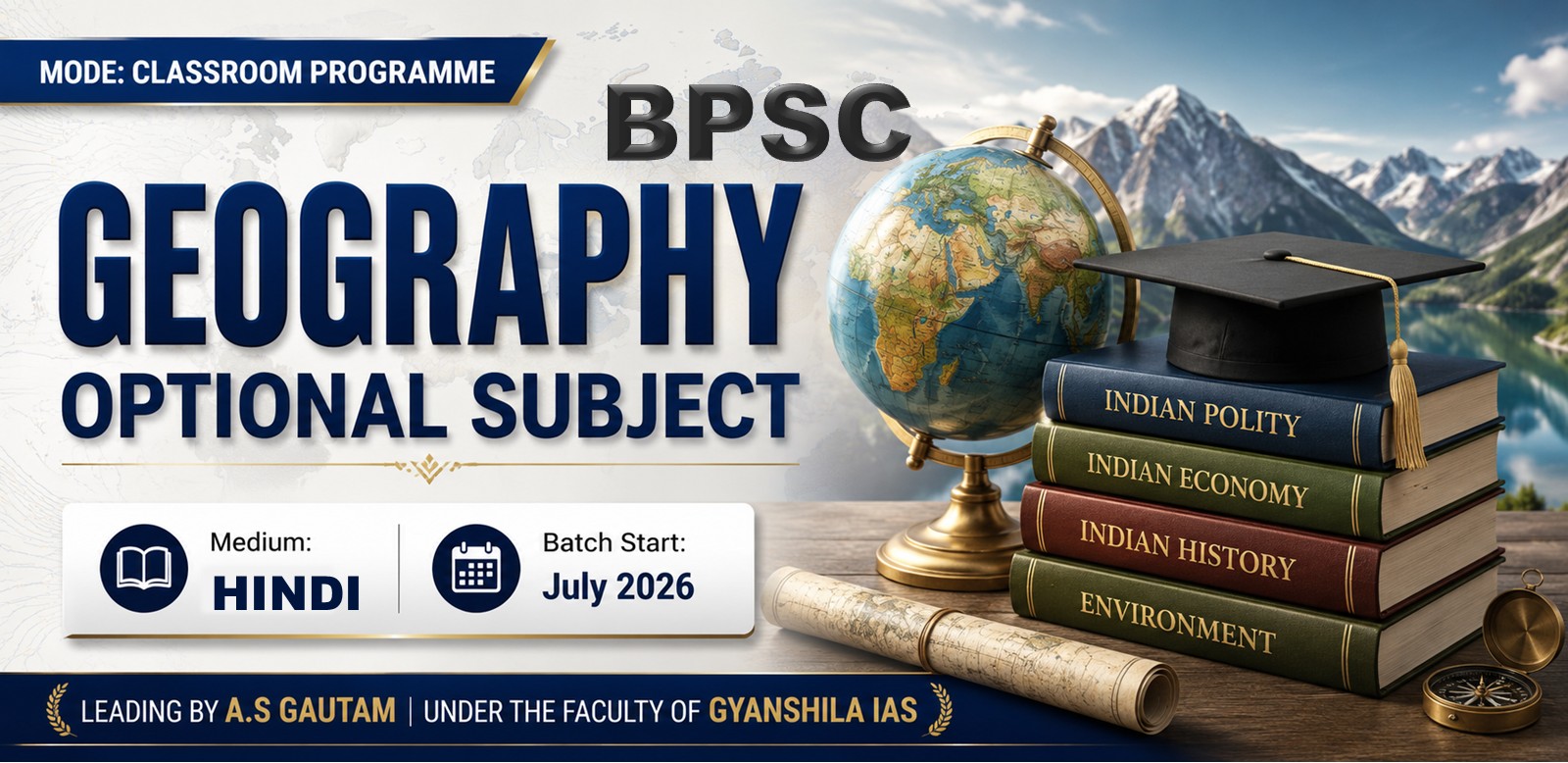 BPSC "GEOGRAPHY वैकल्पिक" (Hindi - Offline)